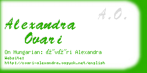 alexandra ovari business card